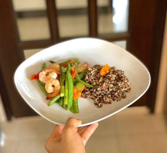 Stir-Fry Prawns with Mixed Vegetables and Quinoa